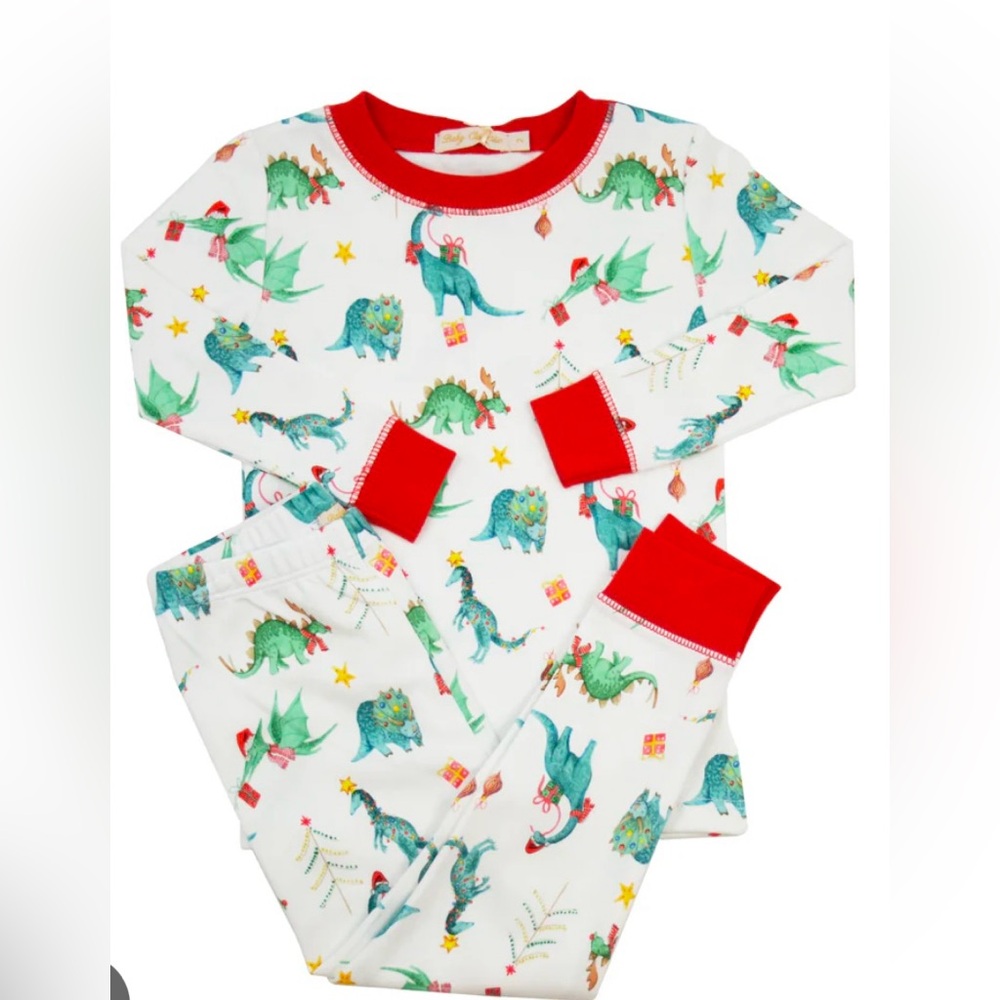 Baby Club Chic Jurassic dinosaur Christmas pajamas Size 3T